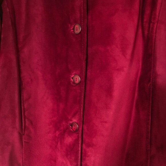 Danier Burgundy Suede Jacket - Picture 4 of 9